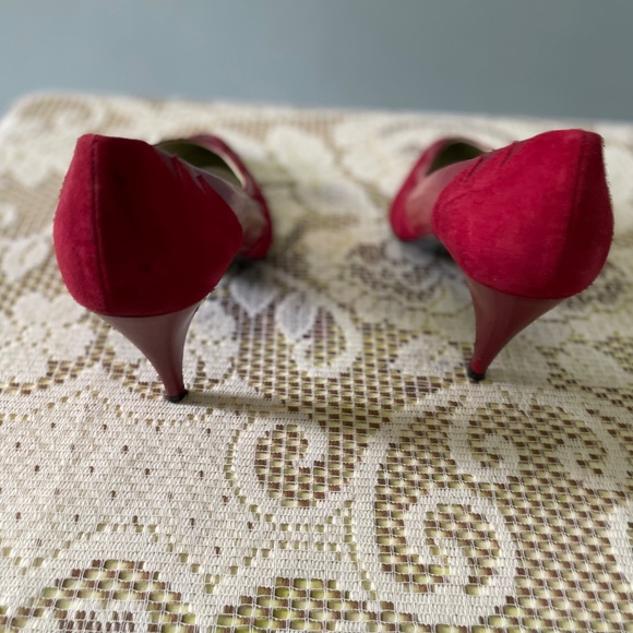 Marco Berelli red leather retro heels. - Picture 3 of 6